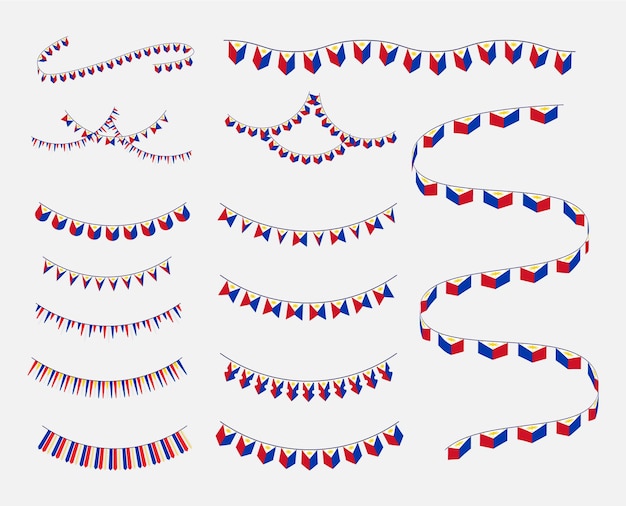 Philippines flag garland set