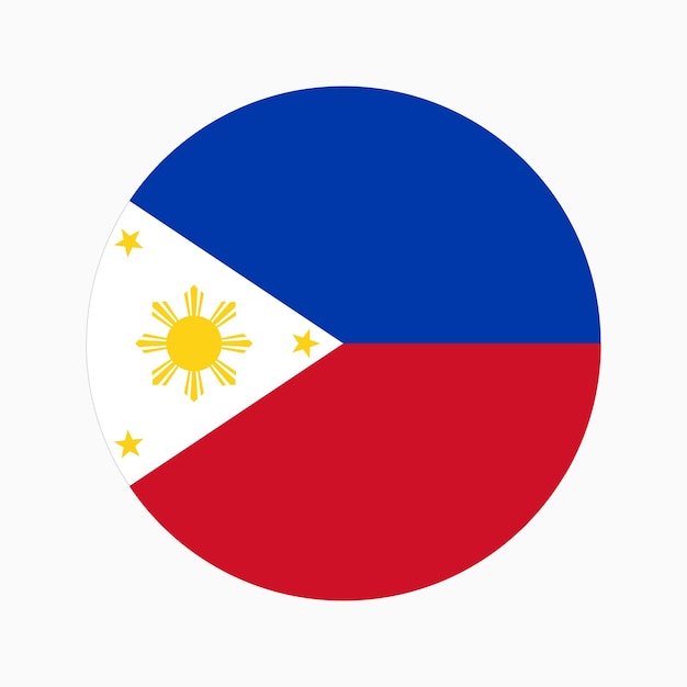 Philippines flag simple illustration for independence day or election