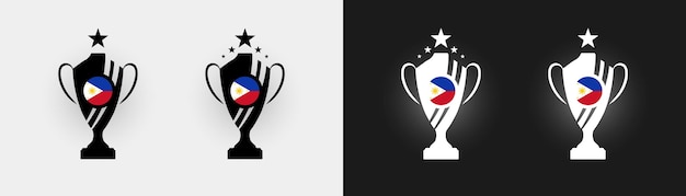 Philippines flag trophy vector illustration