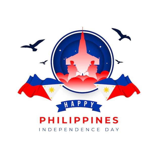 Vector philippines independence day banner design template