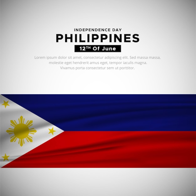 Philippines Independence day Design vector suitable for poster social media banner flyer and backdrop