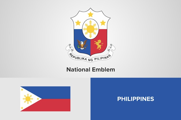 Philippines National Emblem Flag Template