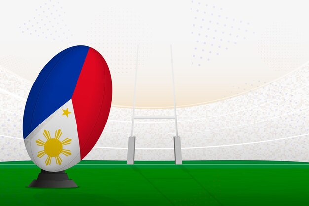 Philippines national team rugby ball on rugby stadium