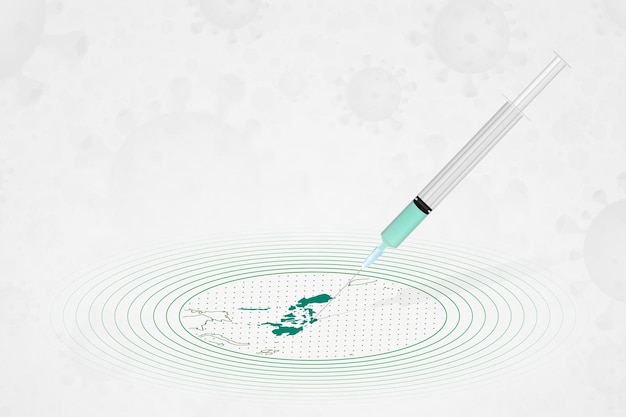 Philippines vaccination concept vaccine injection in map of Philippines Vaccine and vaccination against coronavirus COVID19