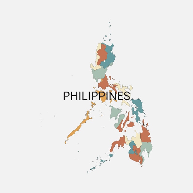 Vector philippines vector map with administrative divisions