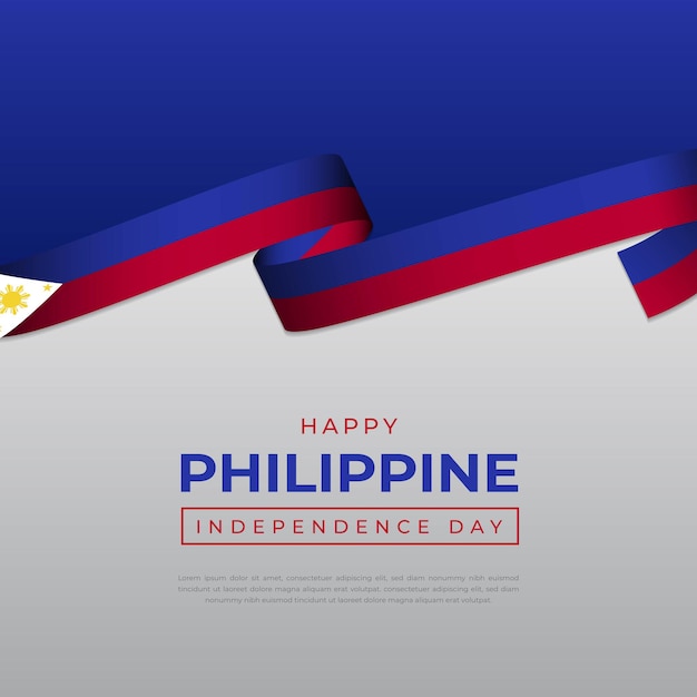 Vector phillipine independence day banner template