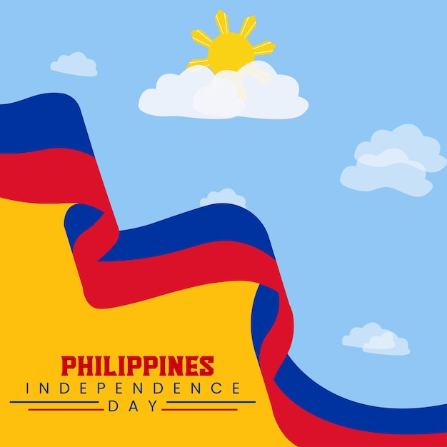 Phillipines independence day wishing post design vector file