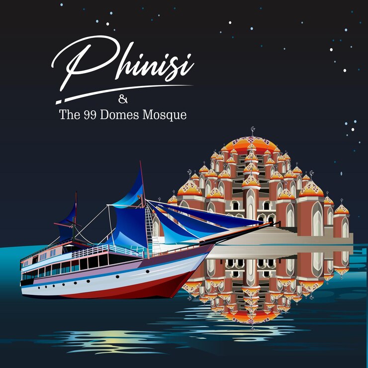 Premium Vector | Phinisi sailing ship vector with illustrations on