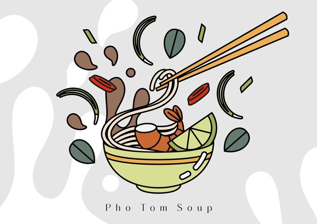 Pho Tom vietnamese garnalensoep