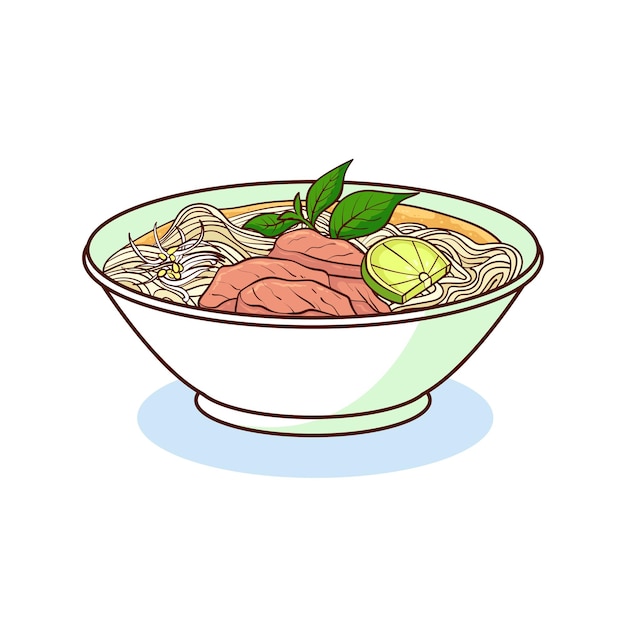 pho voedsel vectorillustratie uit vietnam