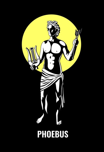 Phoebus Griekse Olympische god vector
