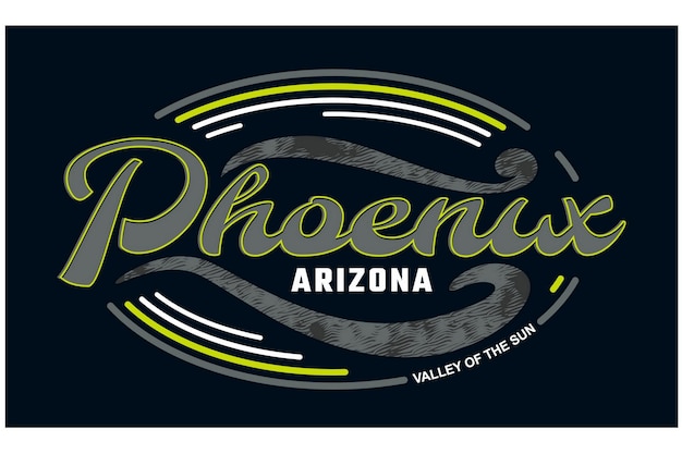 Phoenix arizona Vintage typography design in vector illustration tshirt clothing and other uses