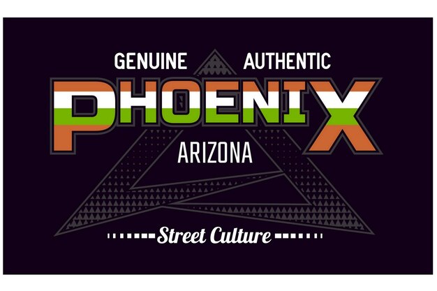 Phoenix arizona Vintage typography design in vector illustration tshirt clothing and other uses