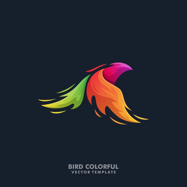 Phoenix bird kleurrijke illustratie vectormalplaatje