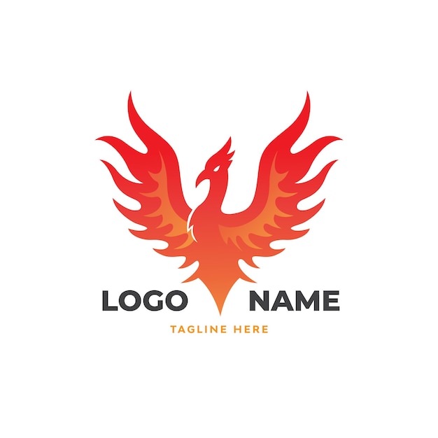 Phoenix bird logo template