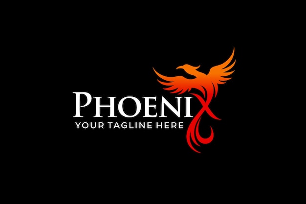 Logo dell'uccello phoenix