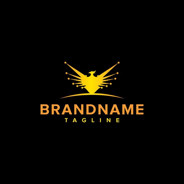 Phoenix bird luxury design logo modern template