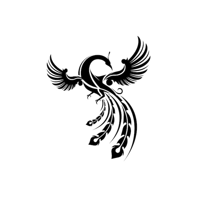 ベクトル フェニックス鳥のシンボルとロゴデザインベクトルイラスト