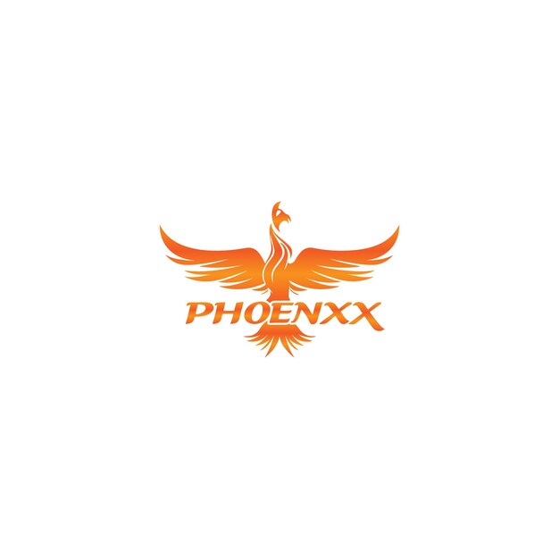 Vector phoenix bird symbol and logo design vector illustration
