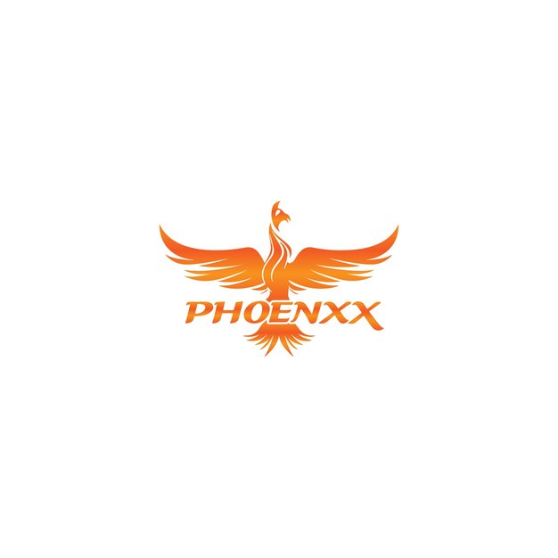 Phoenix bird symbol and logo design vector illustration