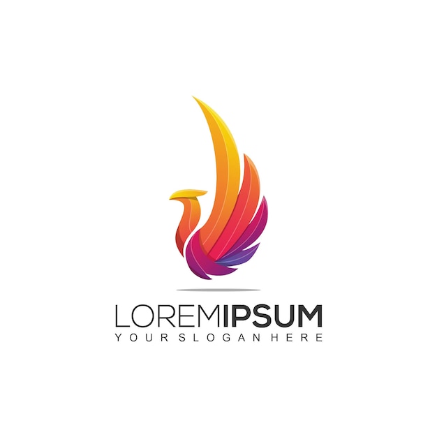 Phoenix colorful logo template