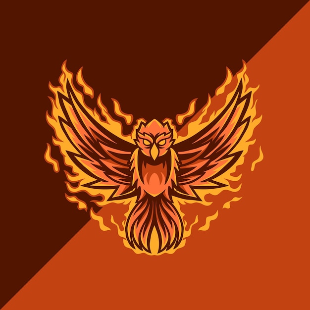 Phoenix esport mascotte logo