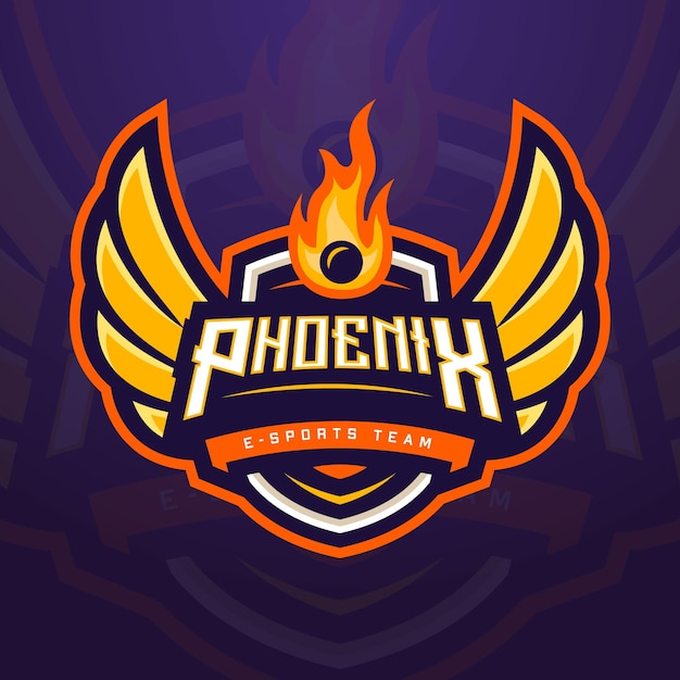 Логотип phoenix esports для игрового турнира и киберспортивной команды