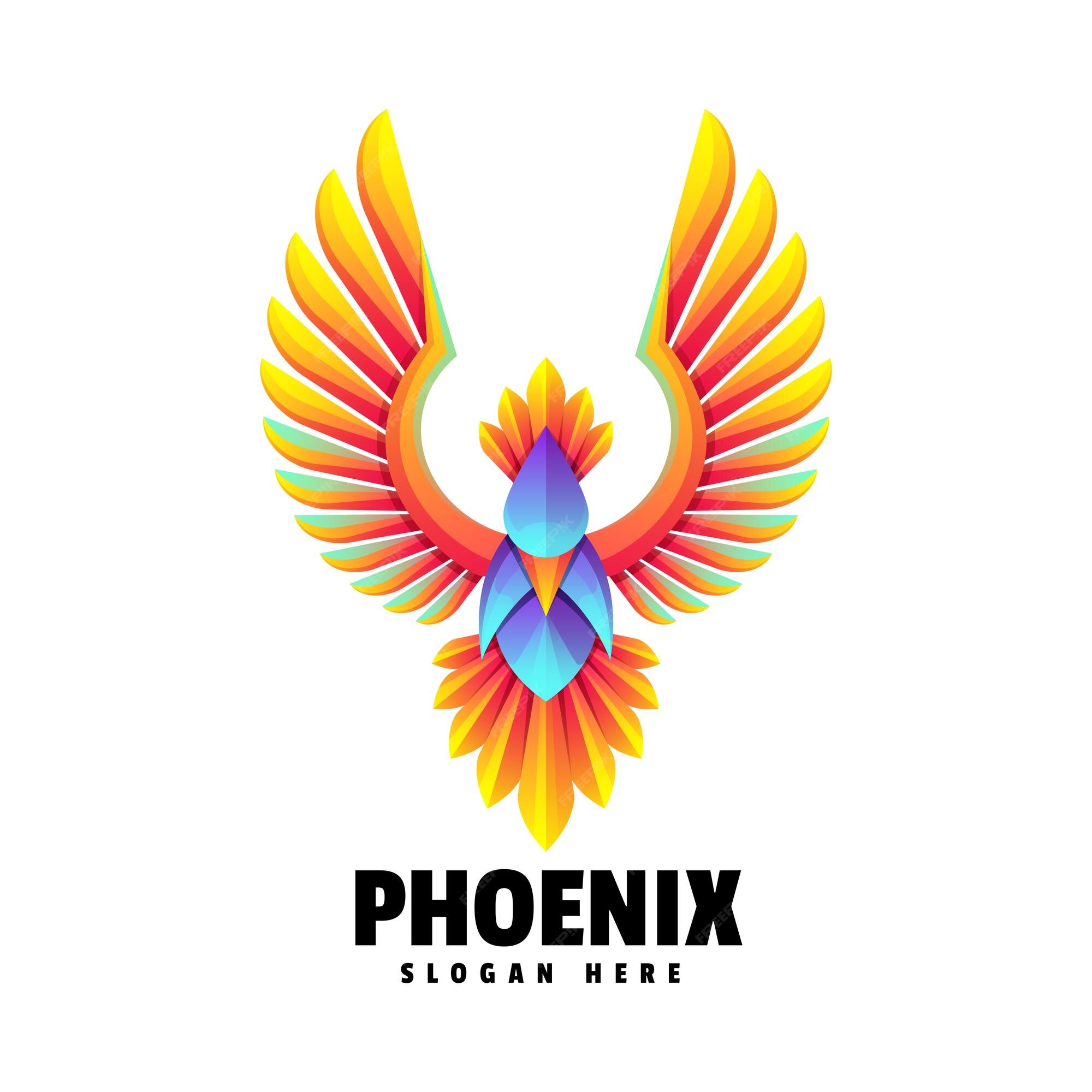 Premium Vector | Phoenix illustration vector colorful logo