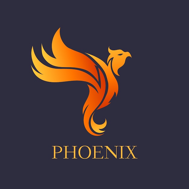 Vector phoenix logo concept