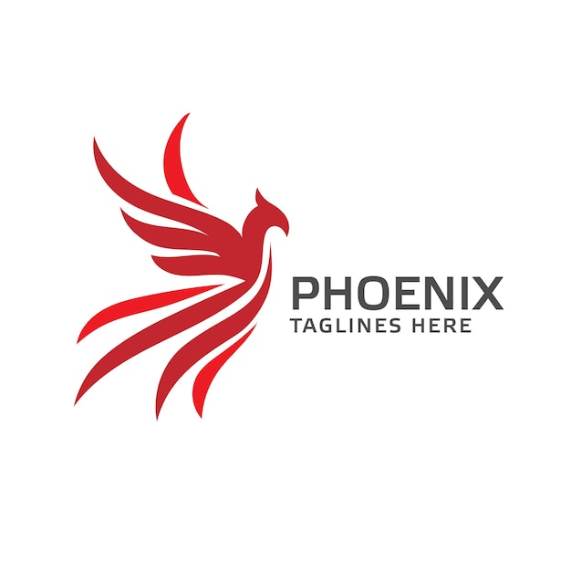 Vector phoenix logo creative logo of mythological bird