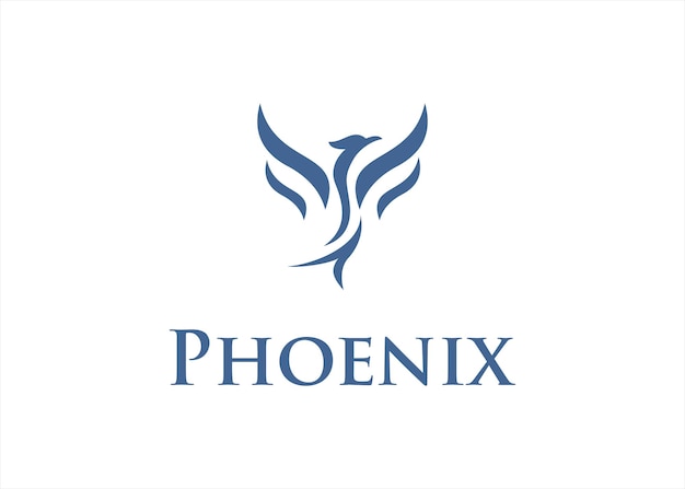 phoenix logo design fly bird