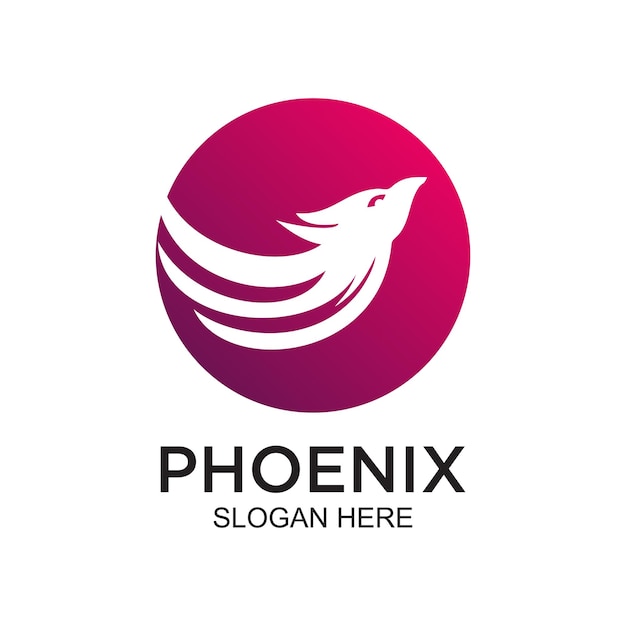 phoenix logo design simple concept premium vector