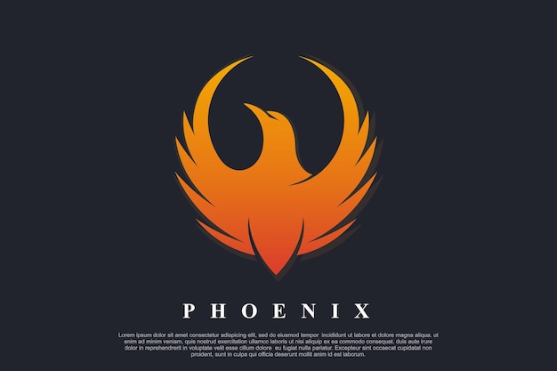 phoenix logo design unique concept premium vector