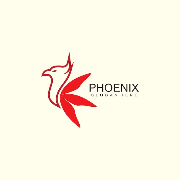 Phoenix logo design vector template