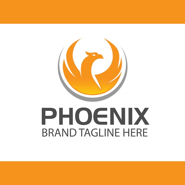 Векторный дизайн логотипа phoenix