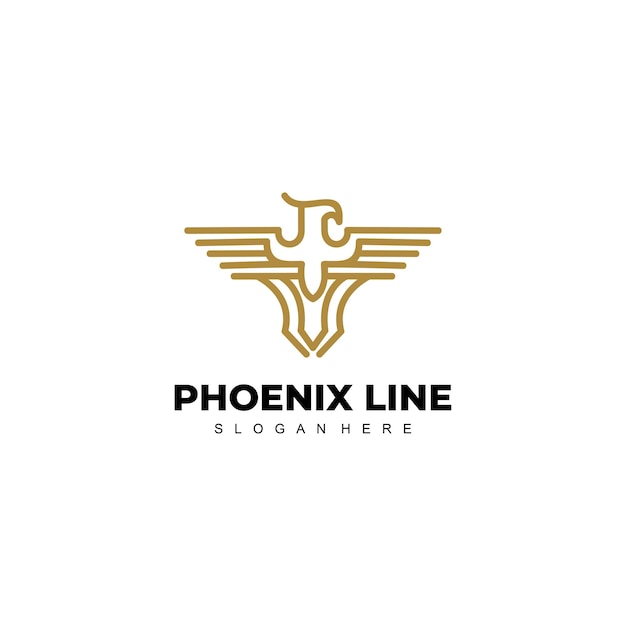 ДИЗАЙН ЛОГОТИПА PHOENIX С ЛИНИЕЙ