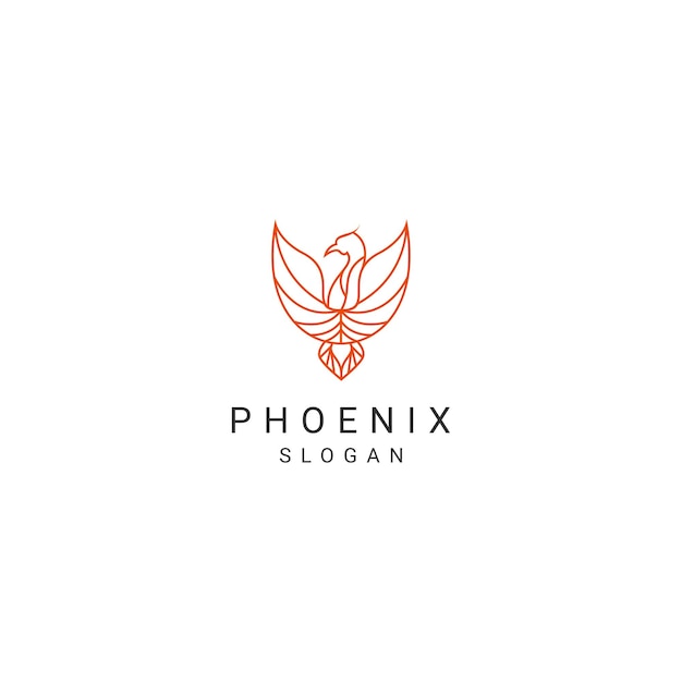 Vettore vettore icona desing logo phoenix