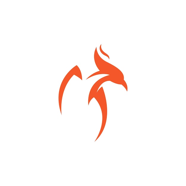 Vettore vettore del modello di progettazione dell'icona del logo phoenix