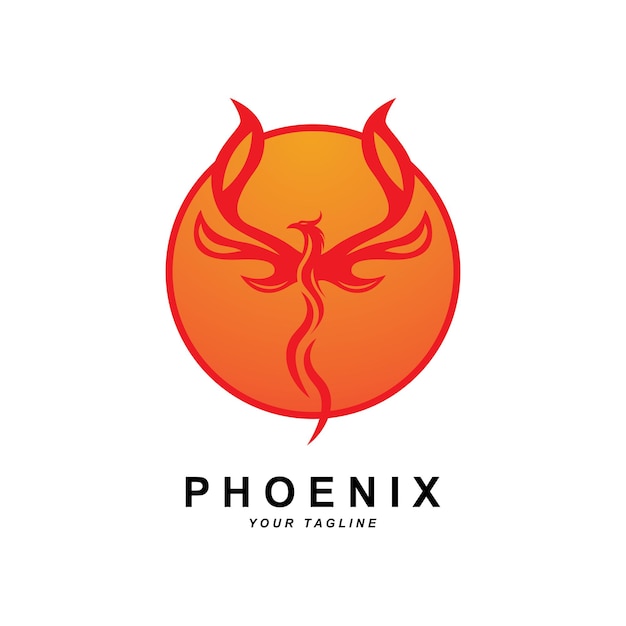 Phoenix logo icon vector illustration template design brand company