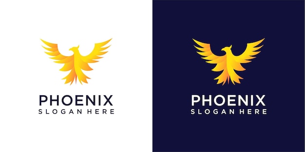 Phoenix logo ontwerp verloop inspiratie collectie