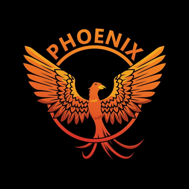 Vettore phoenix logo template design