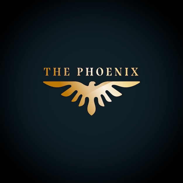 Vettore disegno del modello logo phoenix