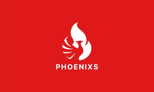 Vettore progettazione del modello del logo phoenix