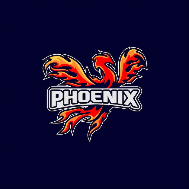 Modello di logo di phoenix