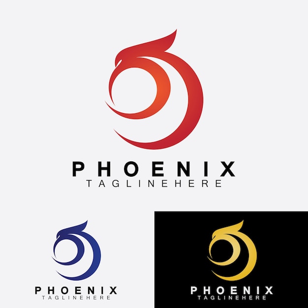 Phoenix logo vector illustratie ontwerpsjabloon