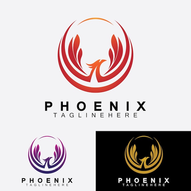 Phoenix logo vector illustratie ontwerpsjabloon