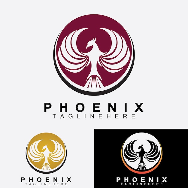 Phoenix logo vector illustration design template