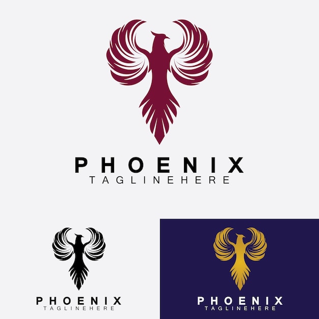 Phoenix logo vector illustration design template