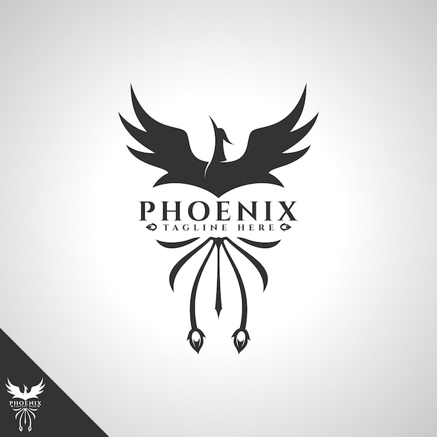 Phoenix Logo with Brave Bird Concept