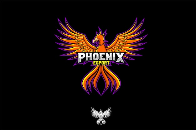 Vettore logo phoenix